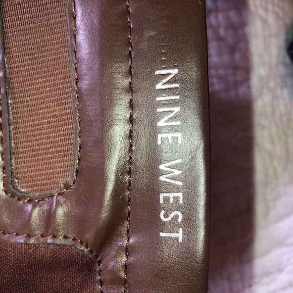 NINE WEST Millicento Brown Leather heeled boots 9 - Picture 13 of 13